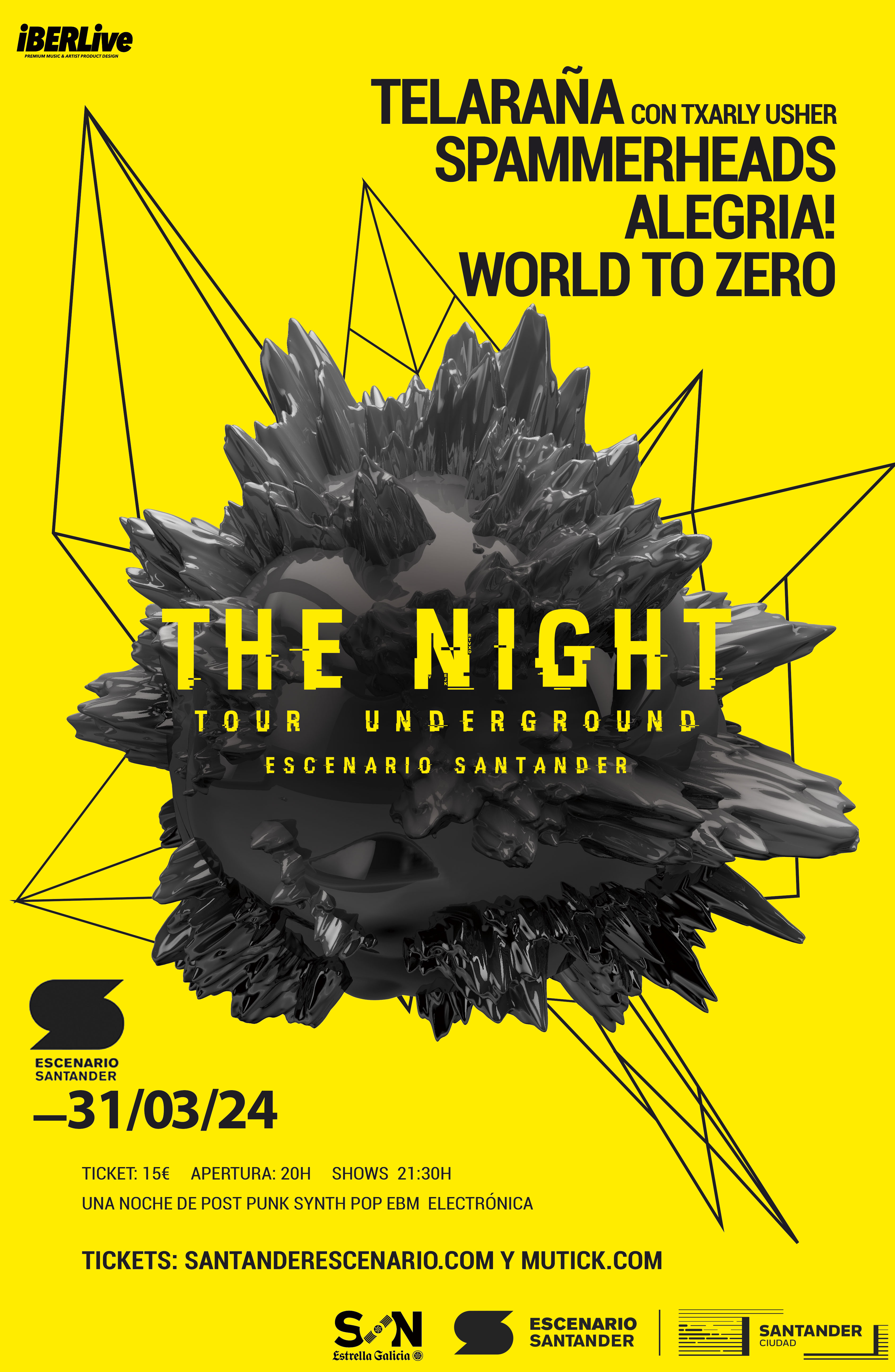 TOUR UNDERGROUND - The Night en Escenario Santander - Cantabria - Mutick
