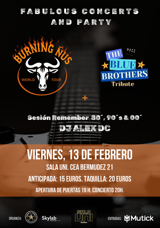Burning Ñus + The Blue Brothers en Madrid - Mutick