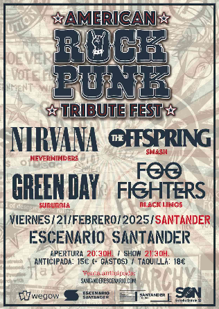 American Rock Punk Tribute Festival en Escenario Santander - Cantabria