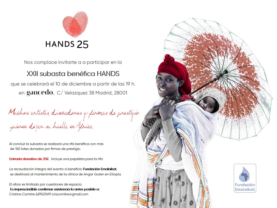 HANDS 25 - Subasta Benéfica Emalaikat - Madrid - Mutick