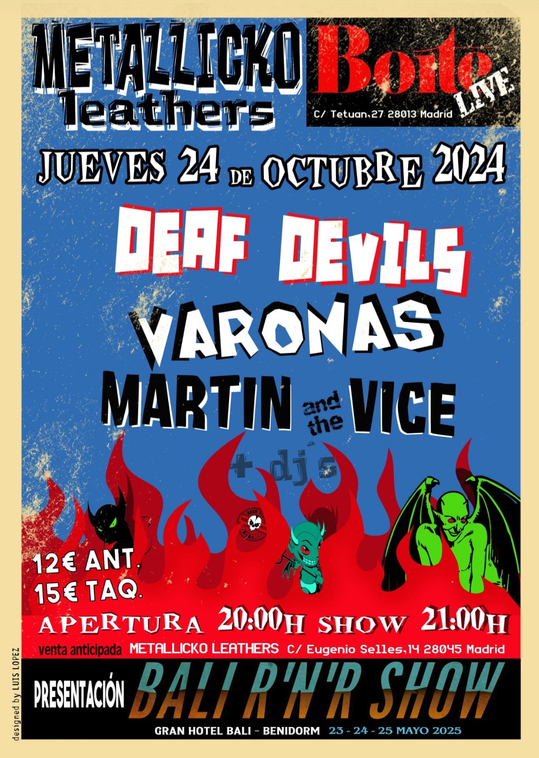 METALLICKO Leathers presenta Deaf Devils + Varonas en Madrid  - Mutick