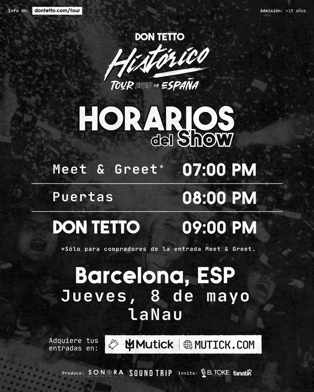 DON TETTO en Barcelona - últimas entradas!  - Mutick