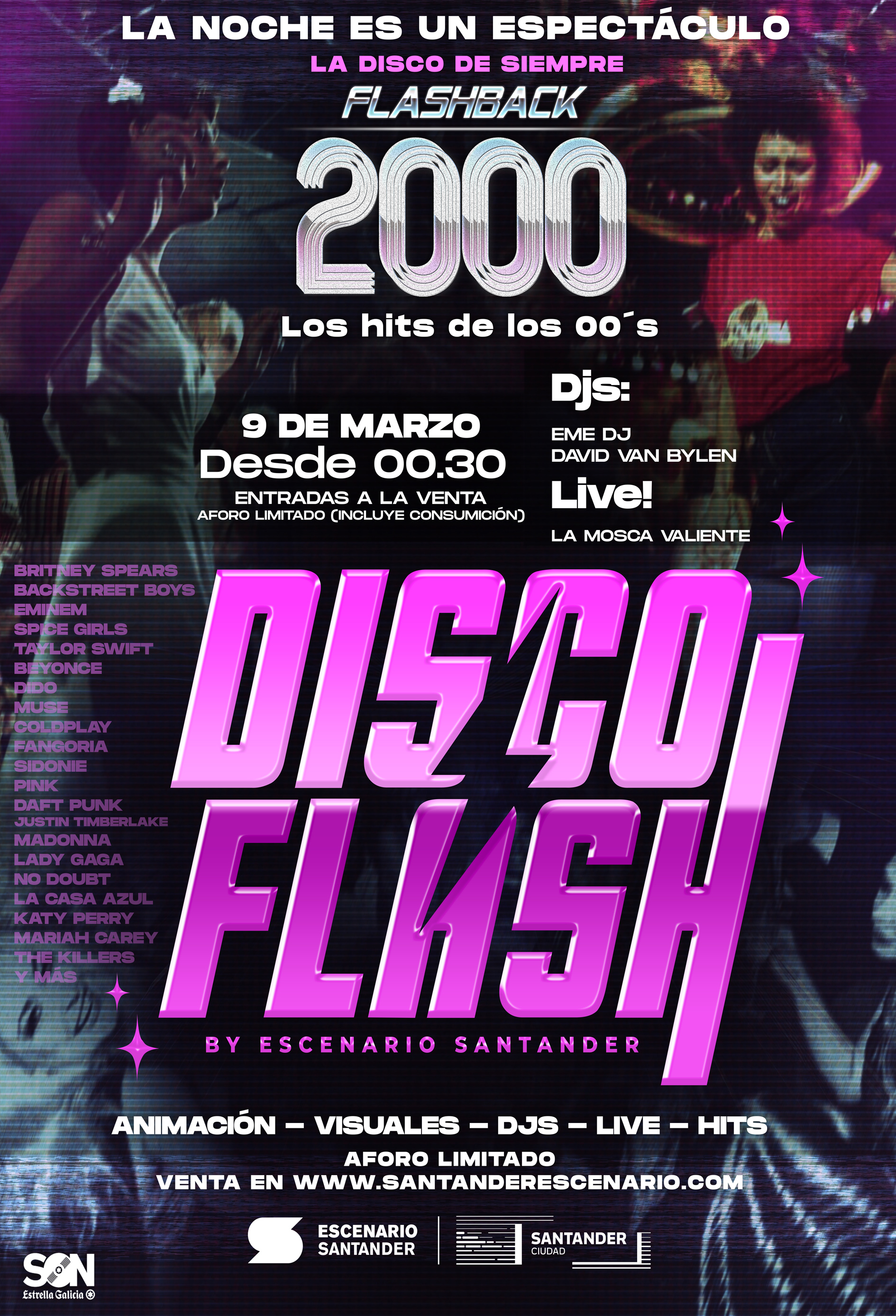 Disco Flash presenta Flashback 2000´s en Escenario Santander - Cantabria - Mutick
