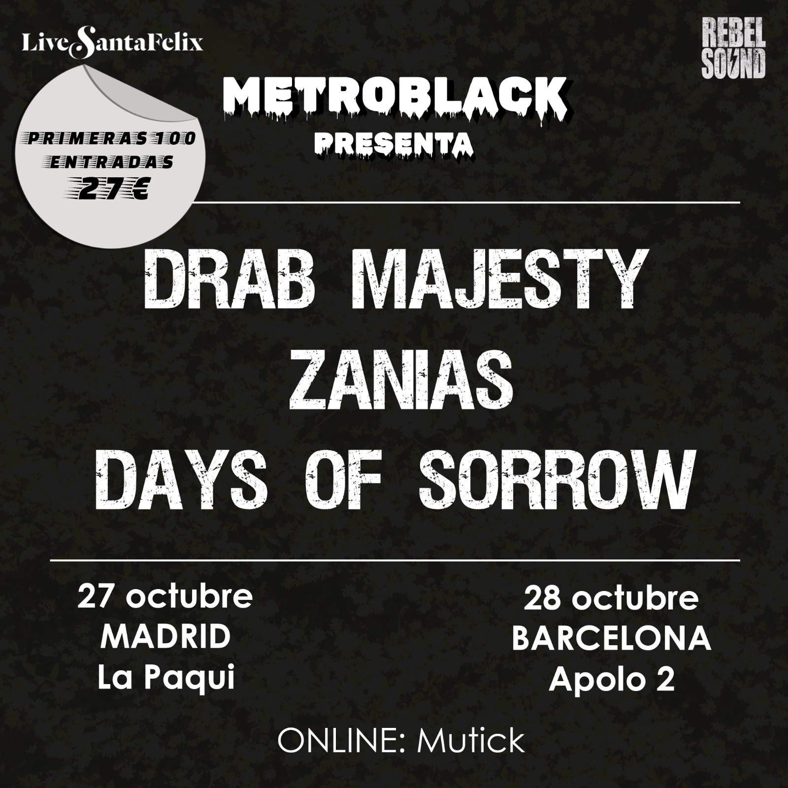 METROBLACK en Madrid - Mutick