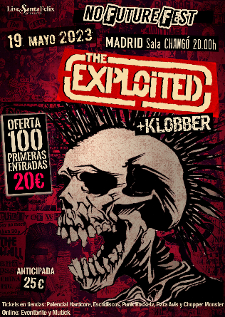 NO FUTURE FEST en Madrid con The Exploited + Klobber  