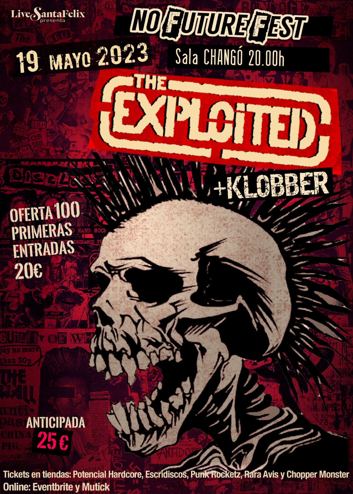 NO FUTURE FEST en Madrid con The Exploited + Klobber   - Mutick