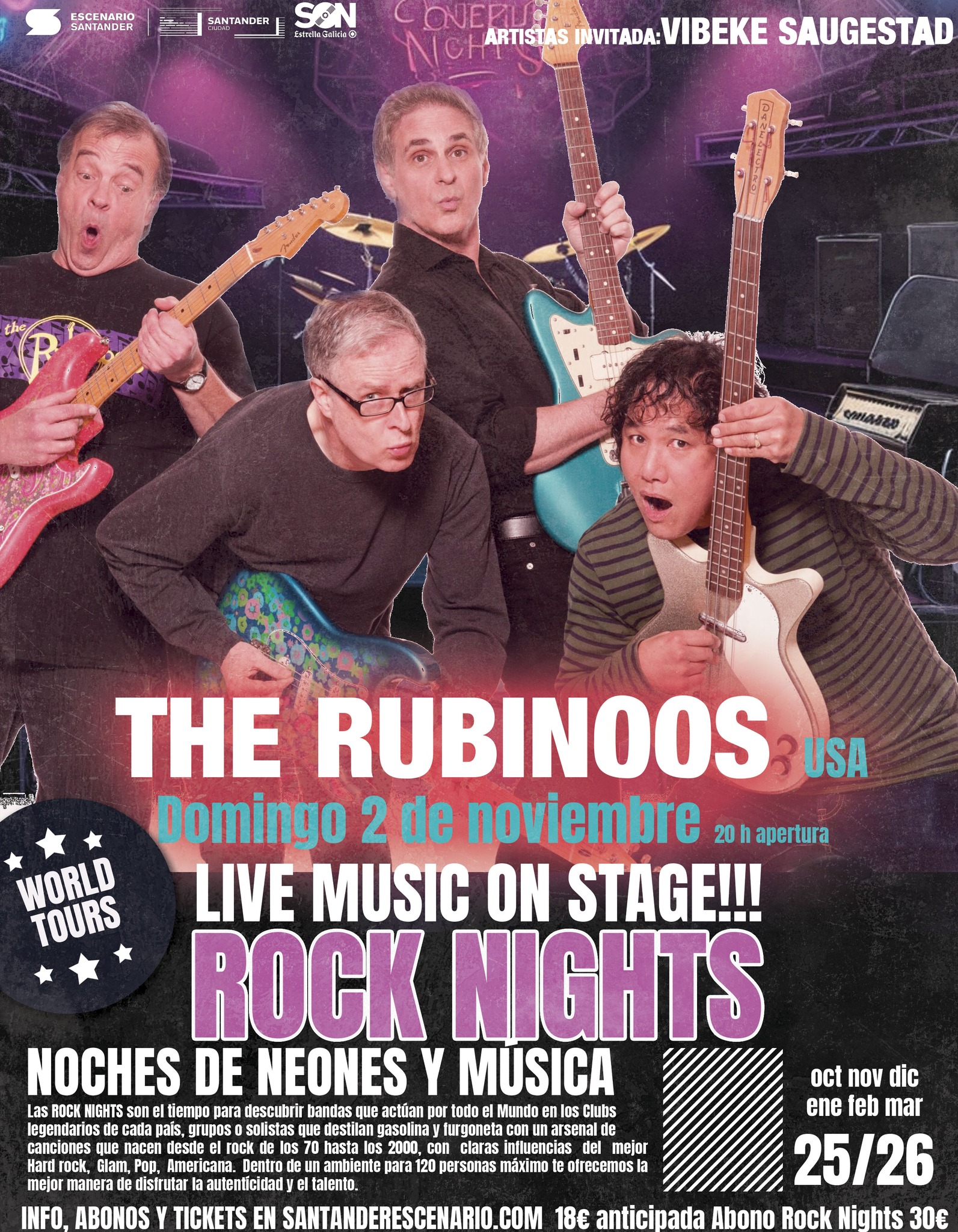 The RUBINOOS (USA) en Rock Nights de Escenario Santander - Cantabria - Mutick