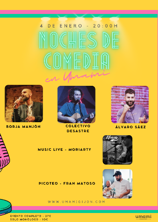 Noche de Comedia y Music Live en Umami Gijón