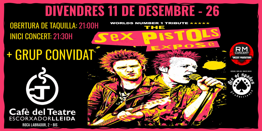 SEX PISTOLS EXPOSE (UK) en Lleida + artista invitado - Mutick