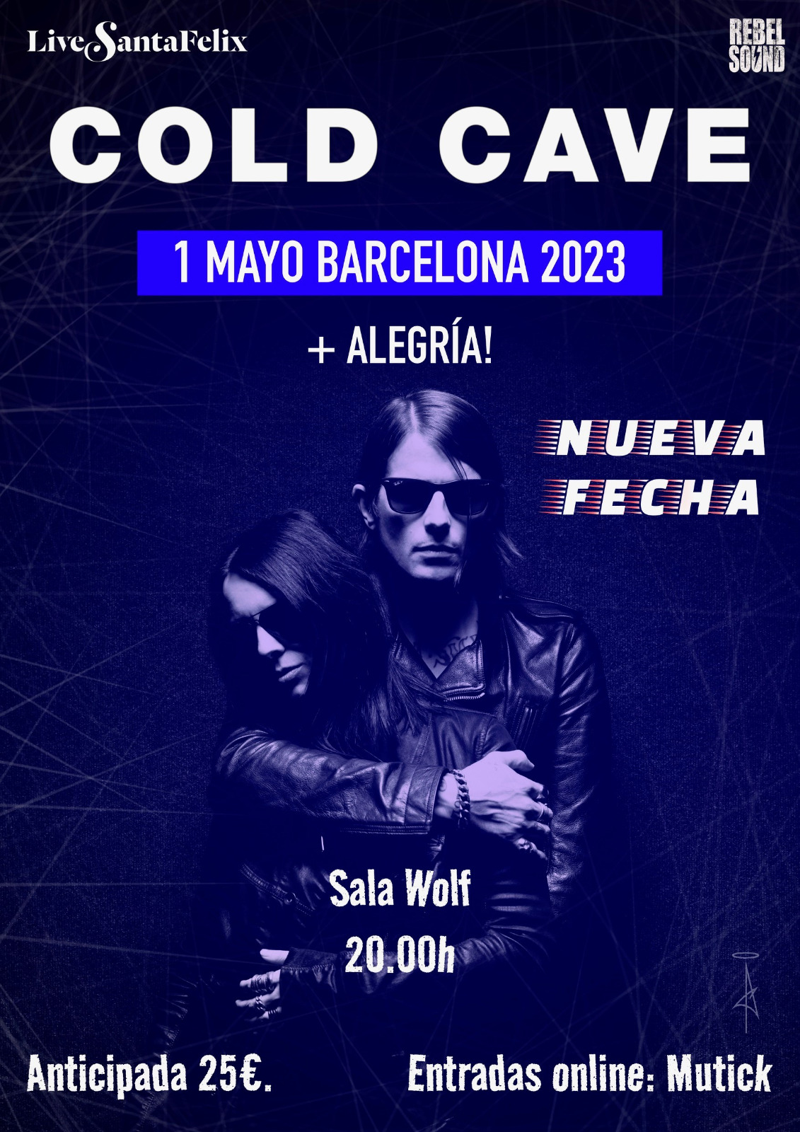 COLD CAVE + Alegría en Barcelona - BLACK FRIDAY - Mutick