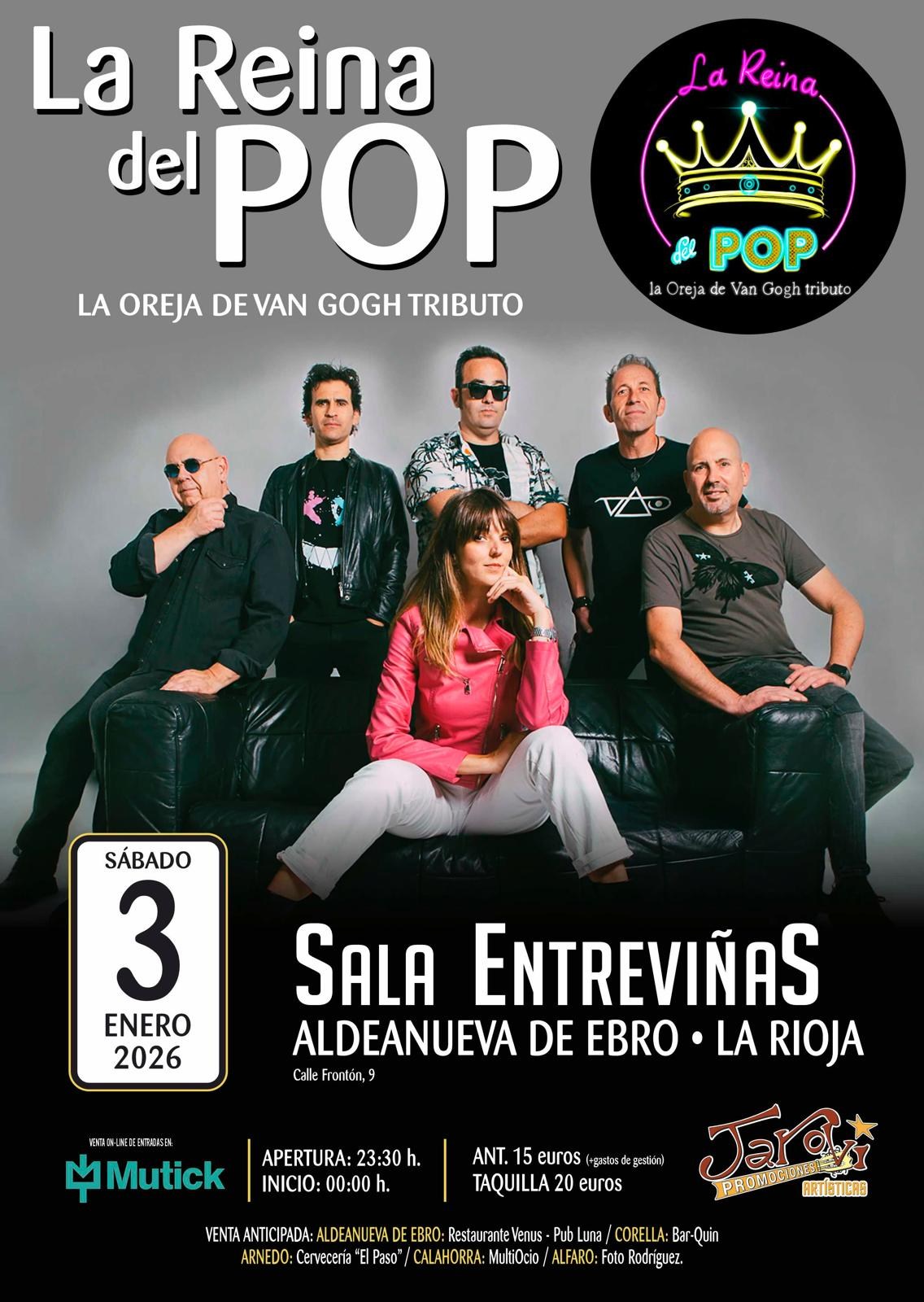 La Reina del Pop - Tributo a Oreja de Van Gogh en Aldeanueva de Ebro - Mutick