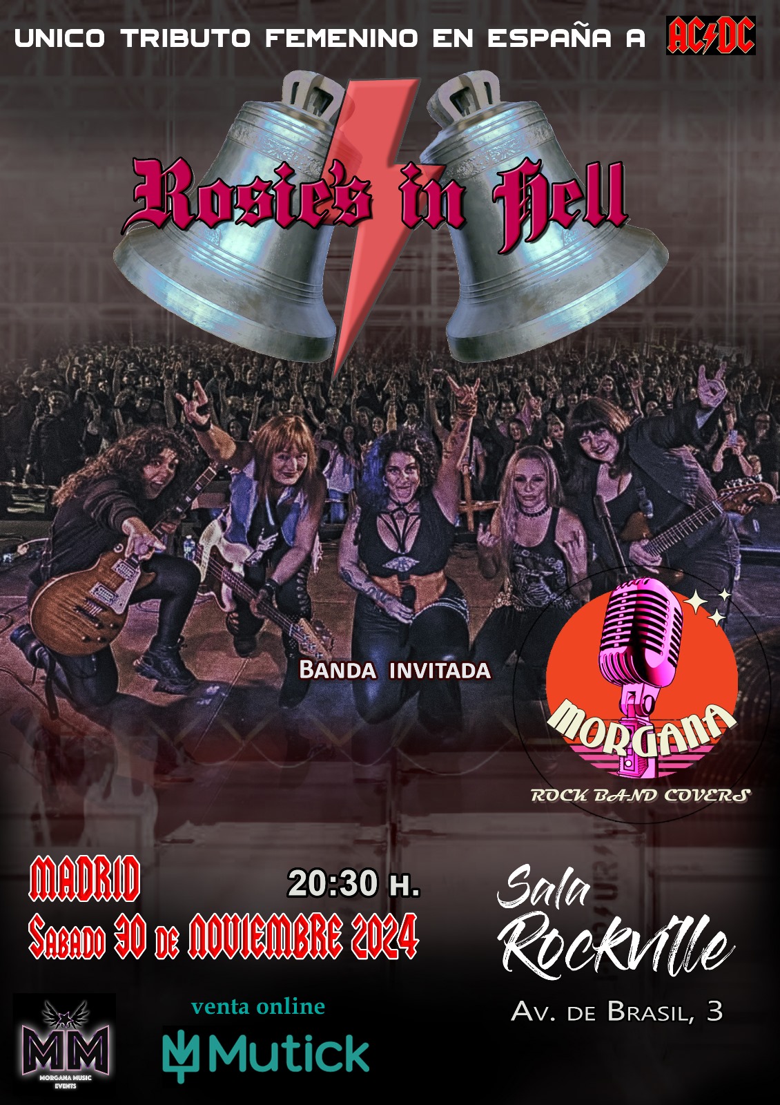 ROSIES IN HELL tributo femenino a AC/DC en Madrid  - Mutick