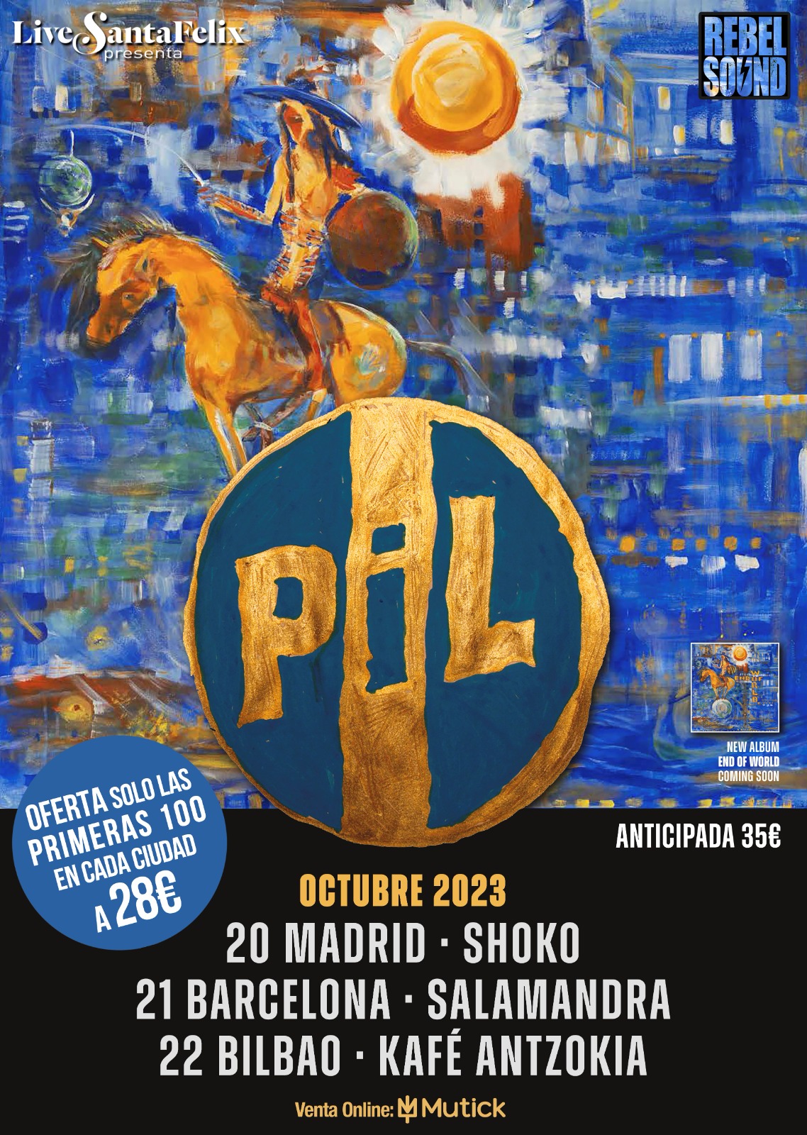 PIL (Public Image Limited) + Alegría en Madrid  - Mutick