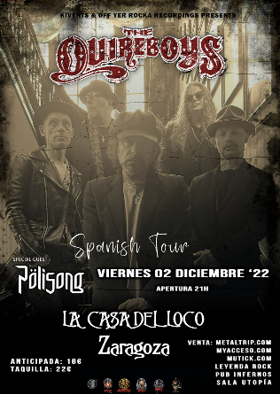 The QUIREBOYS + Polisong en Zaragoza