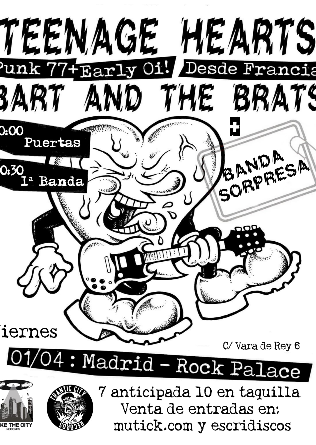 TEENAGE HEARTS + Bart and the Brats en Madrid