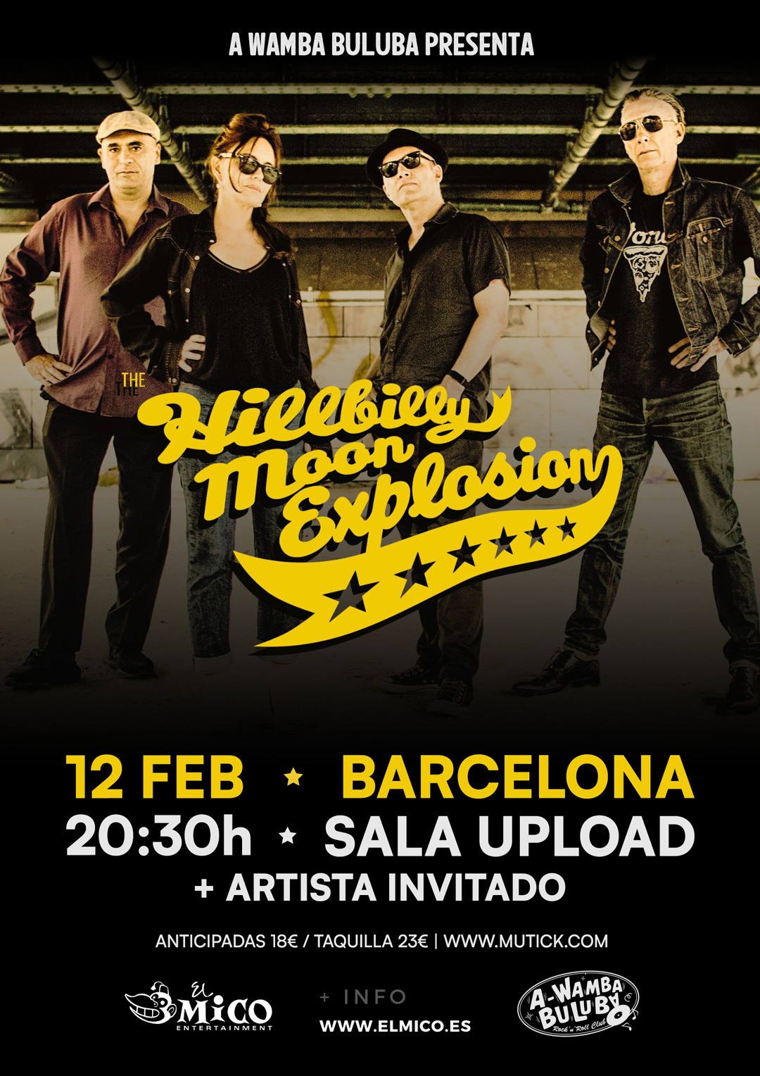 The Hillbilly Moon Explosion en Barcelona - DANA - Mutick