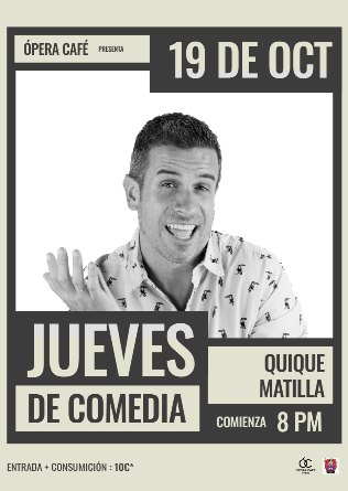 Noche de comedia con Quique Matilla en Oviedo. 