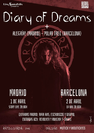 DIARY OF DREAMS + The Polar Tree en Barcelona  