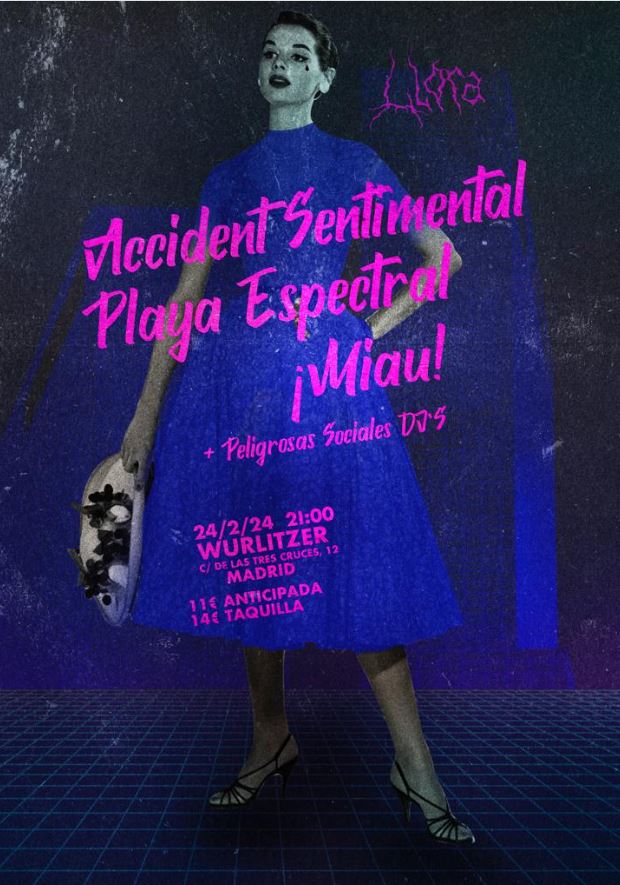 Accident Sentimental + Playa Espectral + Miau en Madrid - Mutick