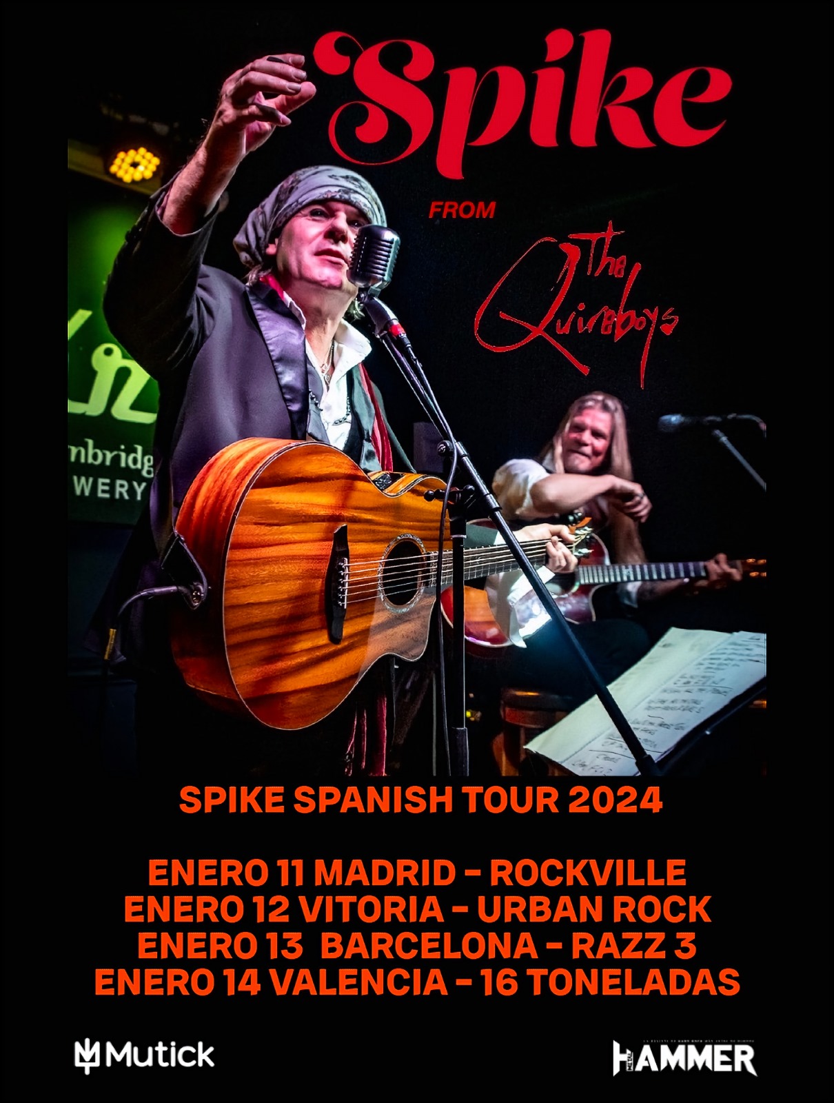 SPIKE from The Quireboys + Del Bromham en Madrid  - Mutick