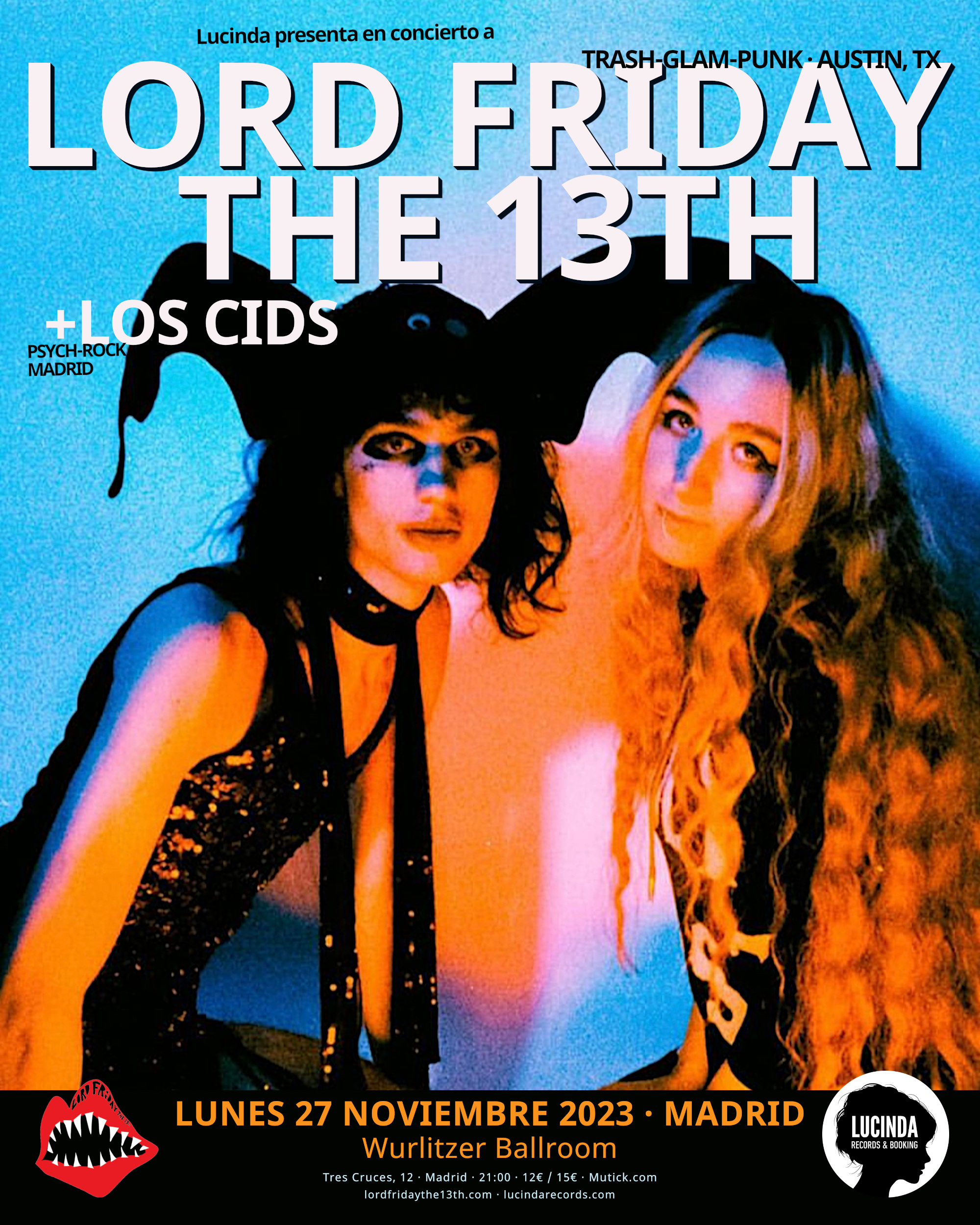 LORD FRIDAY the 13Th (USA) + Los Cids en Madrid - Mutick
