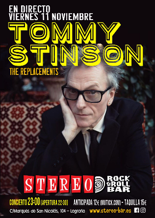 TOMMY STINSON (Replacements/ Bash & Pop) en Logroño