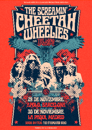 THE SCREAMIN' CHEETAH WHEELIES (USA) + The Steepwater Band en Madrid - AGOTADAS