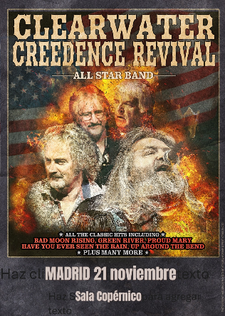 Clearwater Creedence Revival (UK&USA) en Madrid