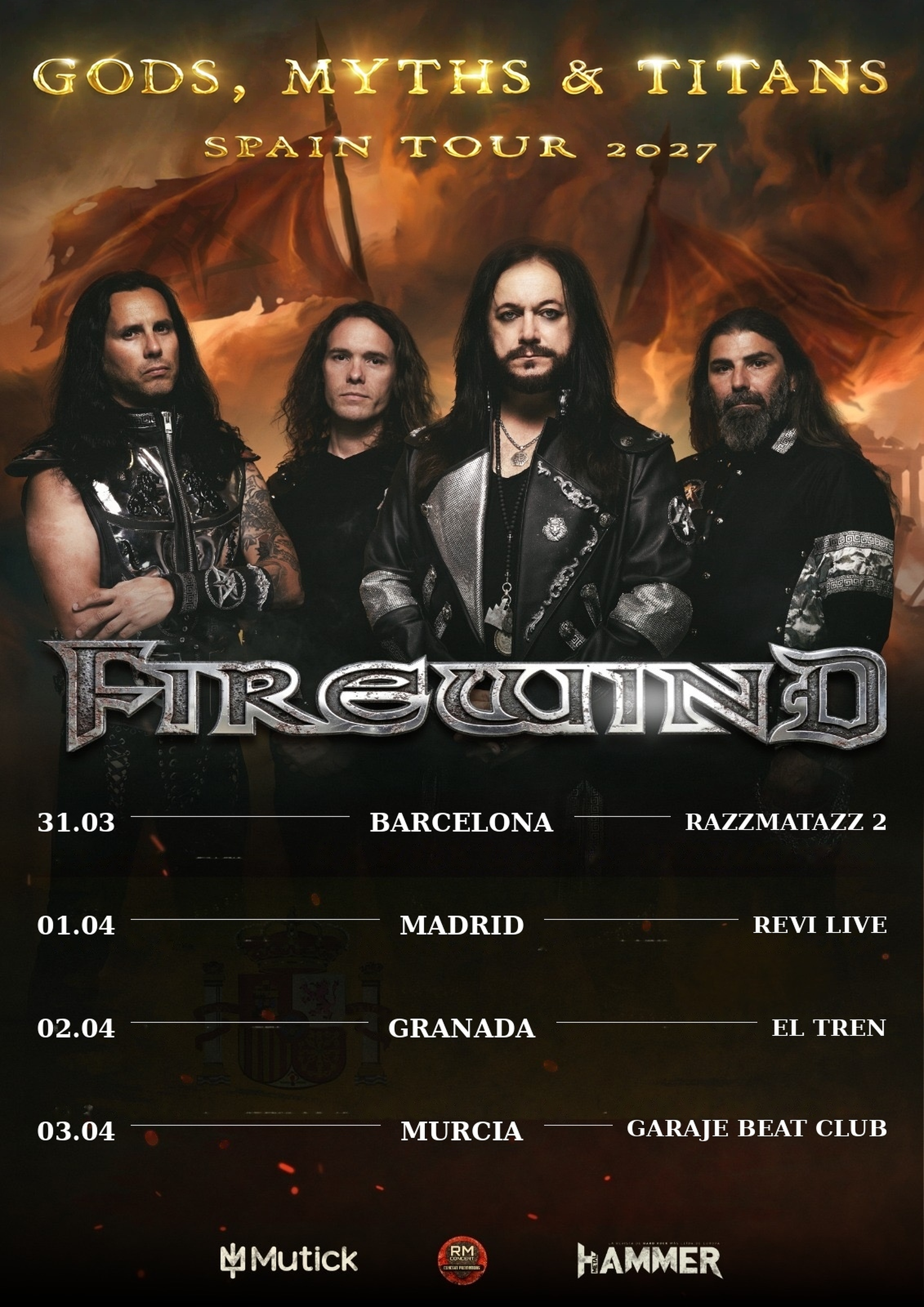 FIREWIND en Barcelona - Mutick
