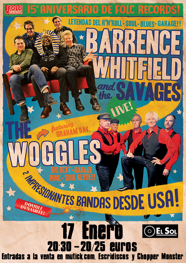 BARRENCE WHITFIELD AND THE SAVAGES (USA) + THE WOGGLES (USA) en Madrid - Mutick