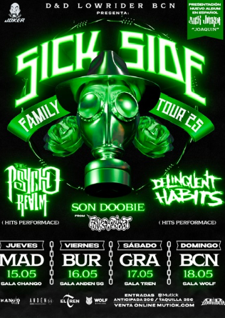 The Psycho Realm + Delinquent Habits + Son Doobie en Barcelona