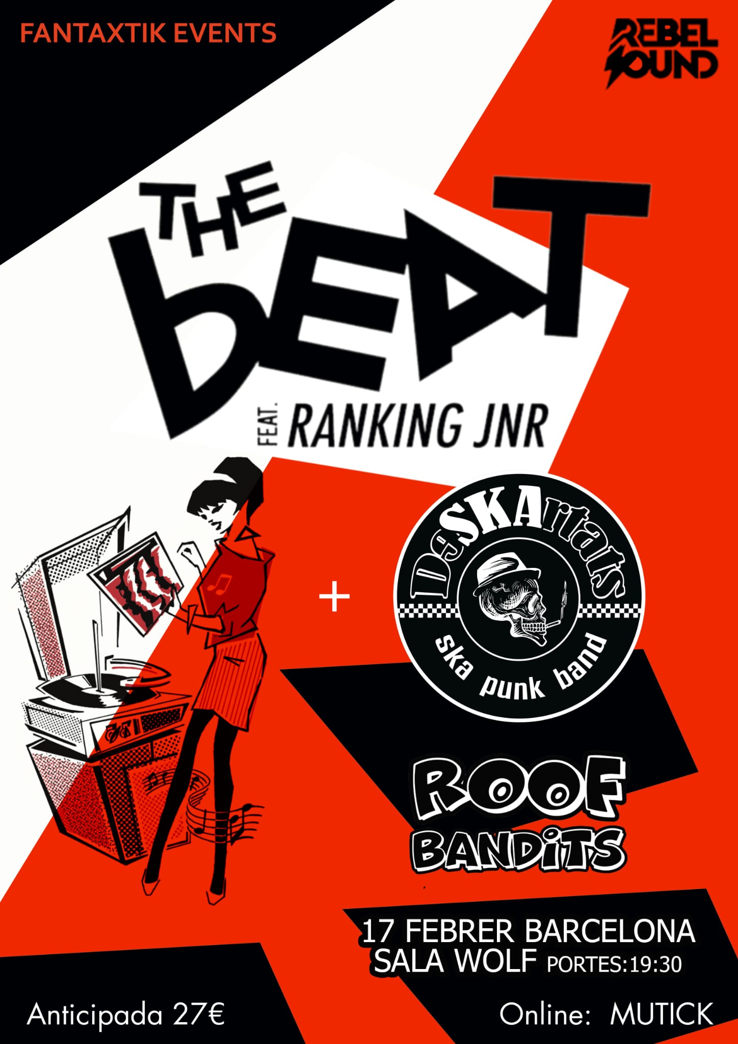 The BEAT (UK) + Deskartats + Roof Bandits en Barcelona   - Mutick