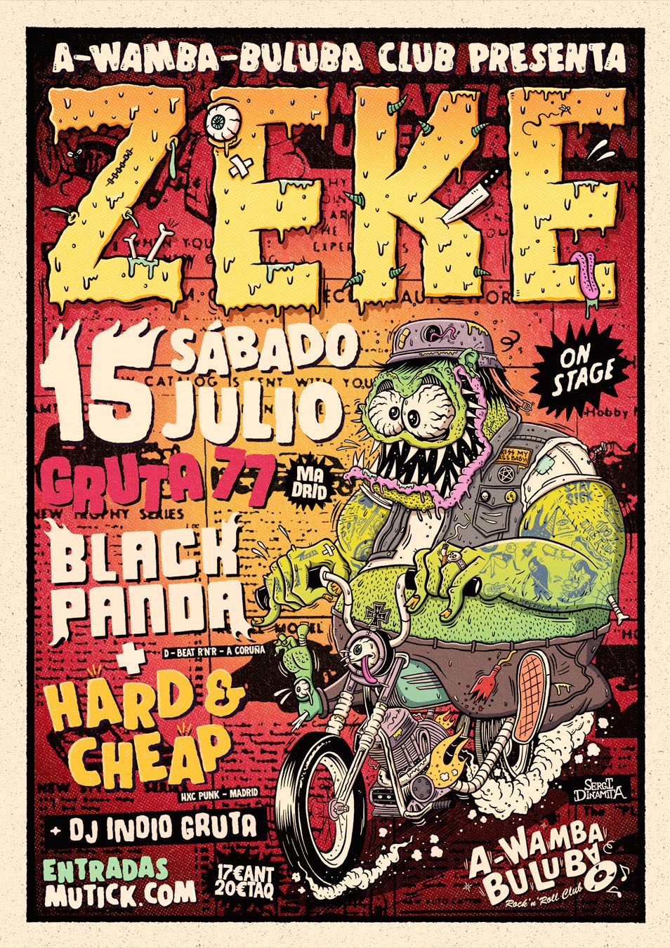 ZEKE (USA) + Black Panda + Hard & Cheap en Madrid - Mutick