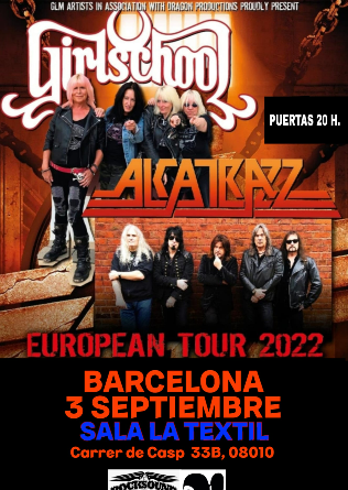 ALCATRAZZ + Girlschool + Asomvel en Barcelona