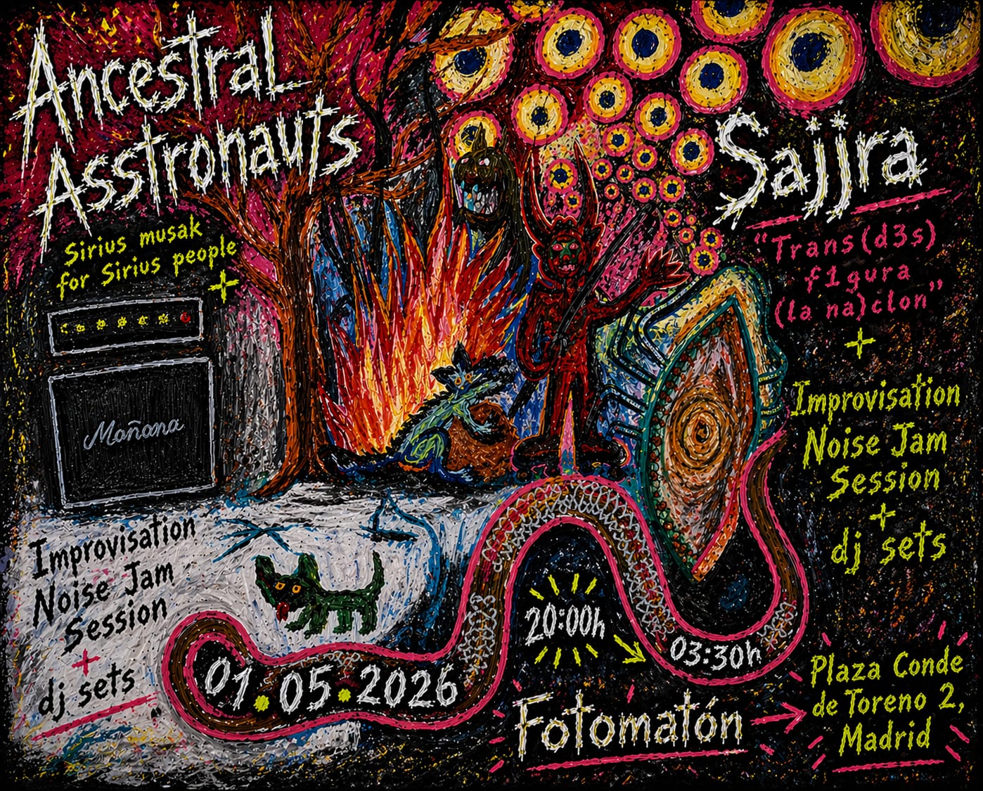 SAJJRA + ANCESTRAL ASSTRONAUTS en Madrid - Mutick