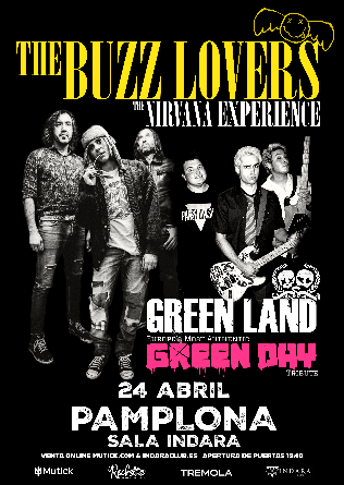 The BUZZ LOVERS tributo a NIRVANA + Green Land tributo a Green Day en Pamplona
