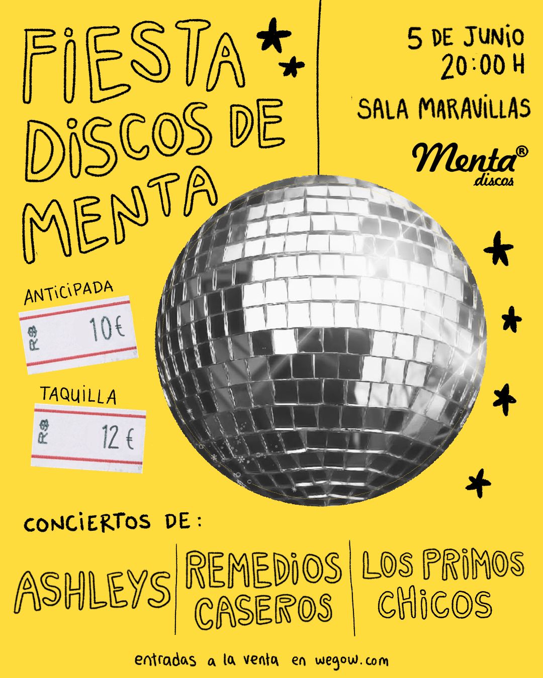 Fiesta DISCOS MENTA en Madrid - Mutick