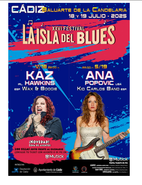 XXVI Festival La Isla del Blues en Candelaria Cádiz 2025 - 19 julio - Mutick