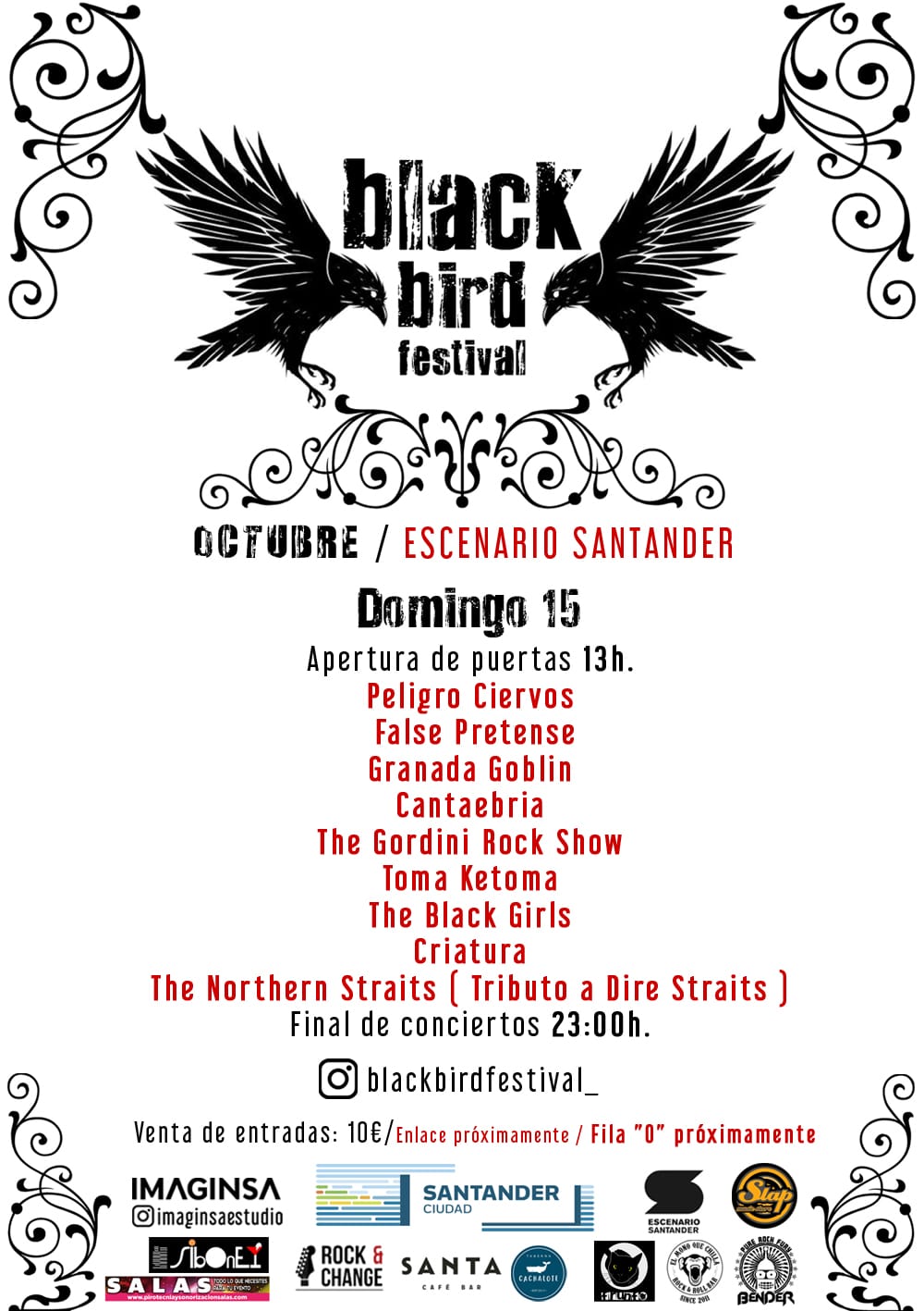 BLACK BIRD FESTIVAL en Escenario Santander - Cantabria - DOM 15 - Mutick