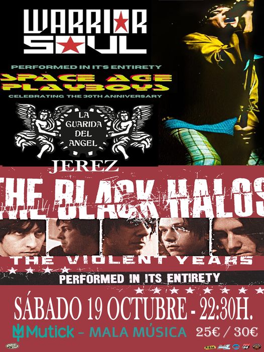 WARRIOR SOUL (USA) + THE BLACK HALOS (CAN) en Jerez - Mutick