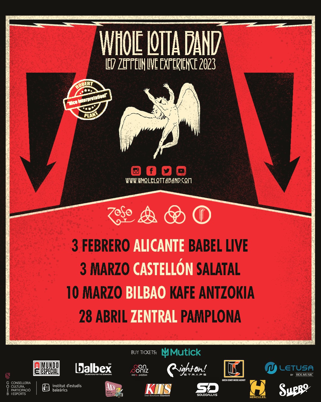 Whole Lotta Band - Led Zeppelin Live Experience en Castellón - Mutick