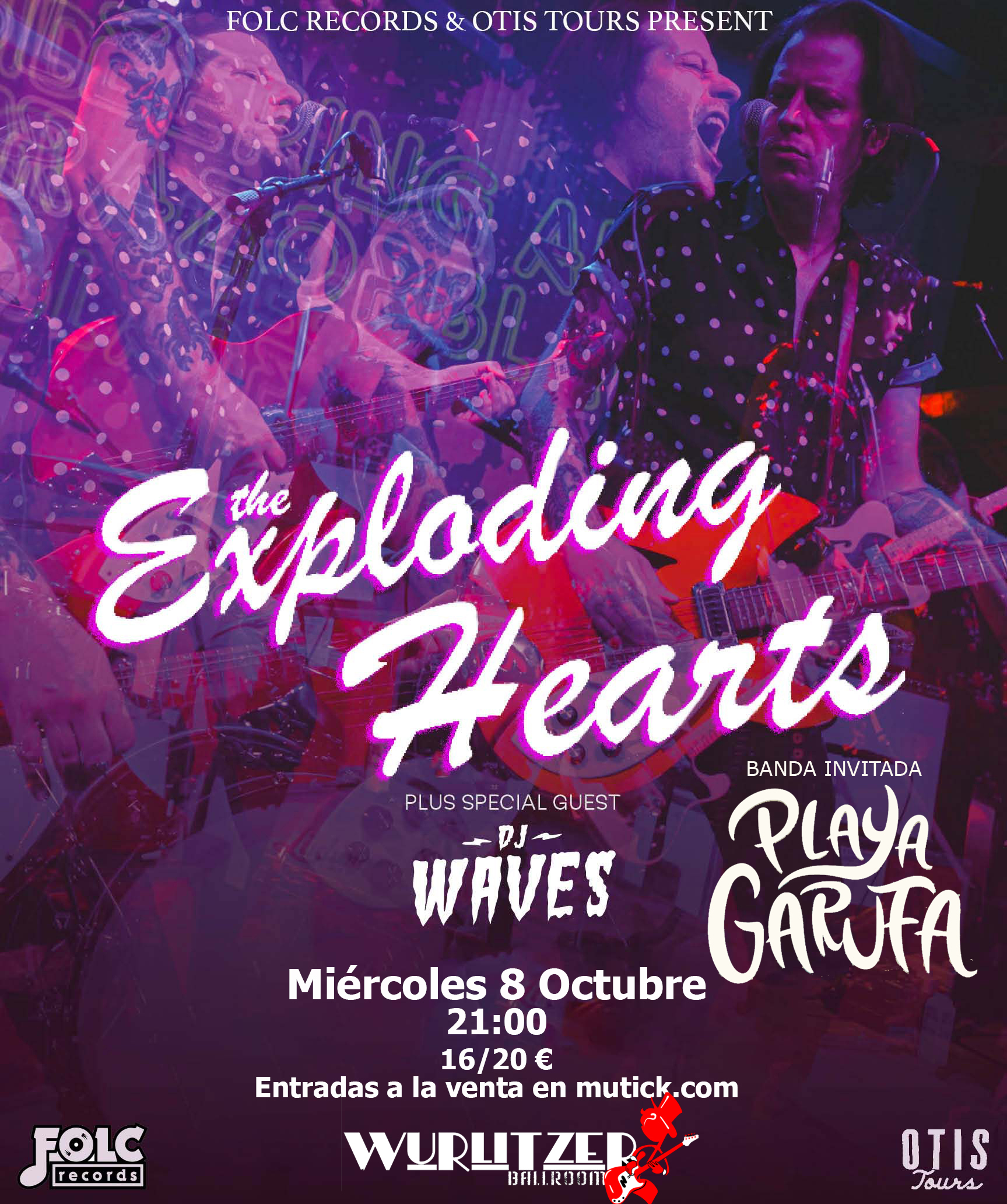 THE EXPLODING HEARTS (USA) + Playa Garufa en Madrid - Mutick
