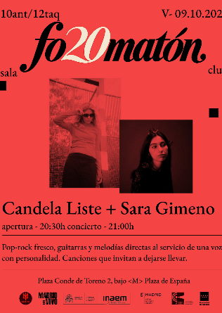 CANDELA LISTE + SARA GIMENO en Madrid