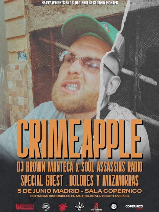 CRIMEAPPLE (USA) + DJ BROWN (USA) + DOLORES & MAZMORRAS en Madrid - Mutick