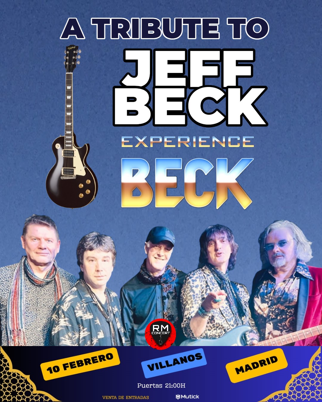 Experience Beck en Madrid - Tributo a Jeff Beck - Mutick