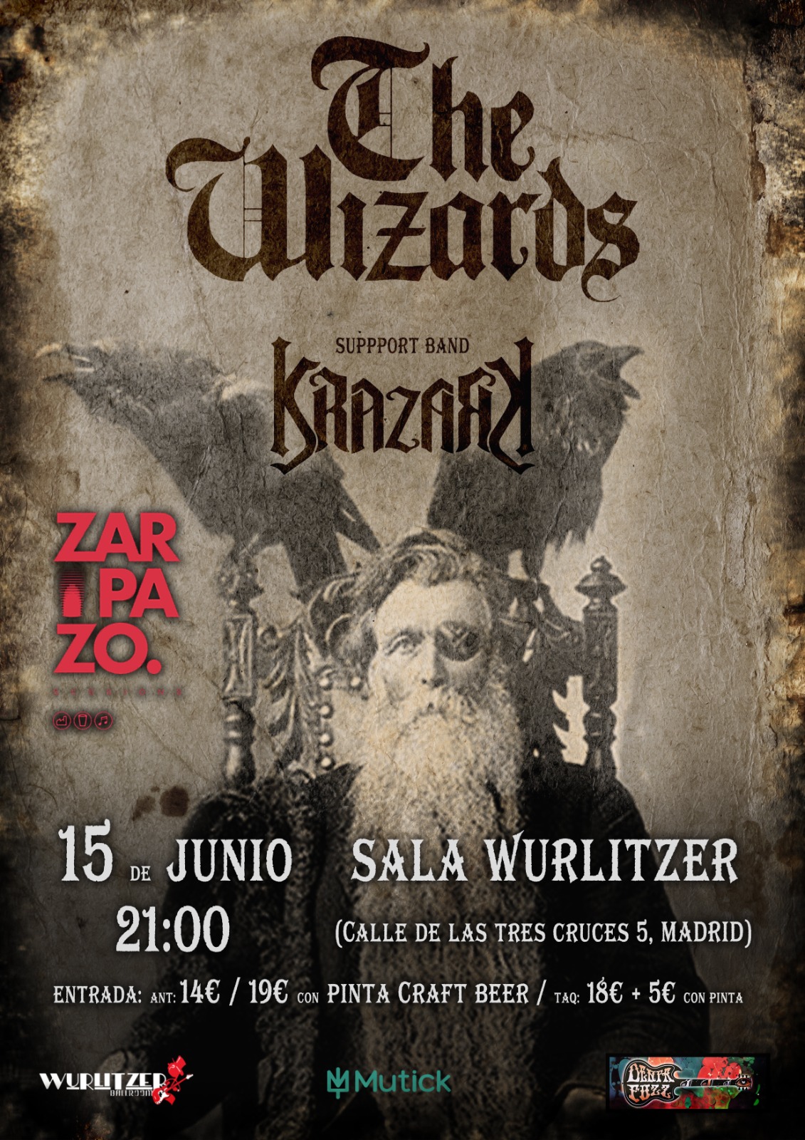 The WIZARDS + Krazark en Madrid - Mutick