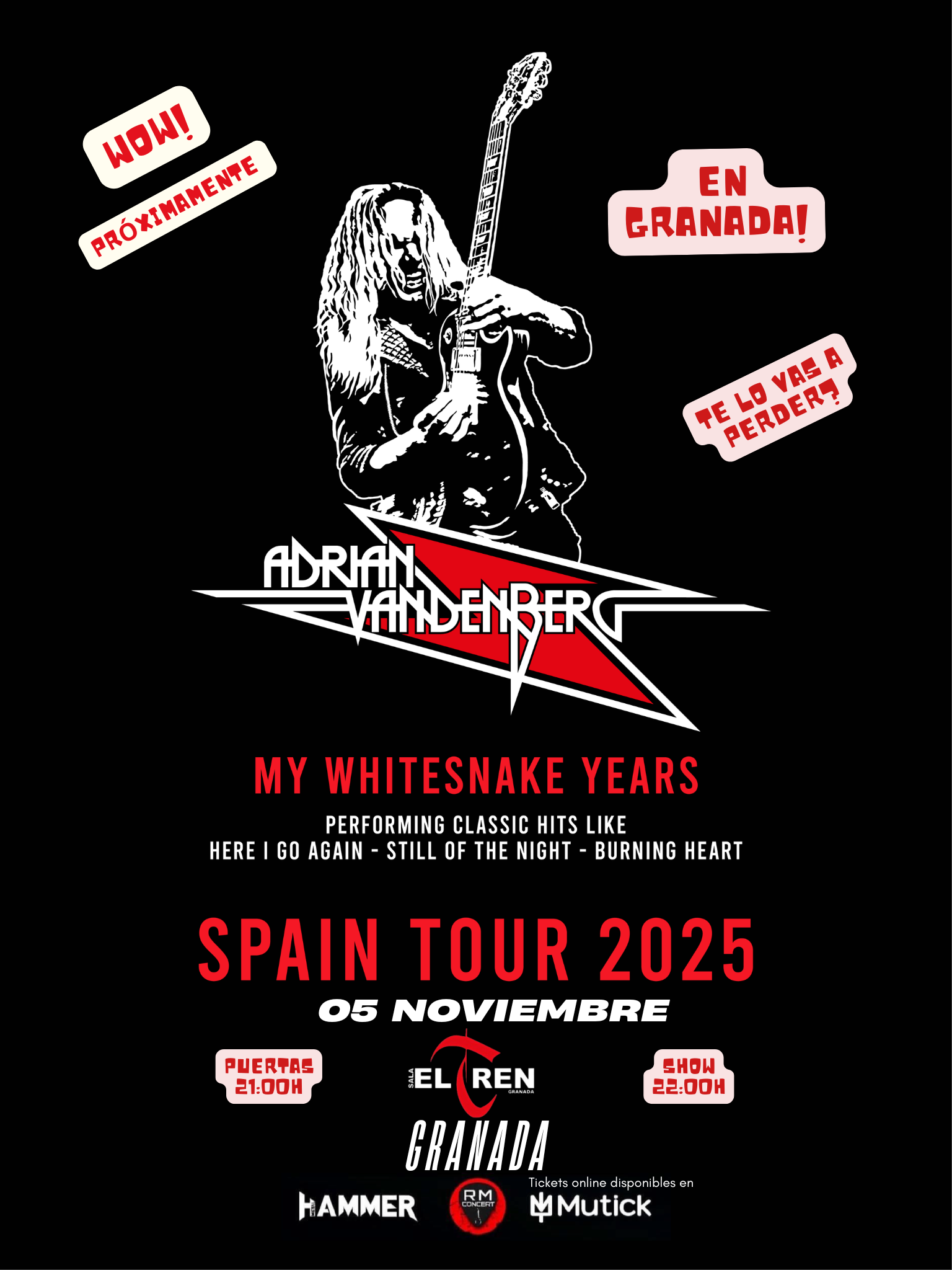 ADRIAN VANDENBERG en Granada - Mutick
