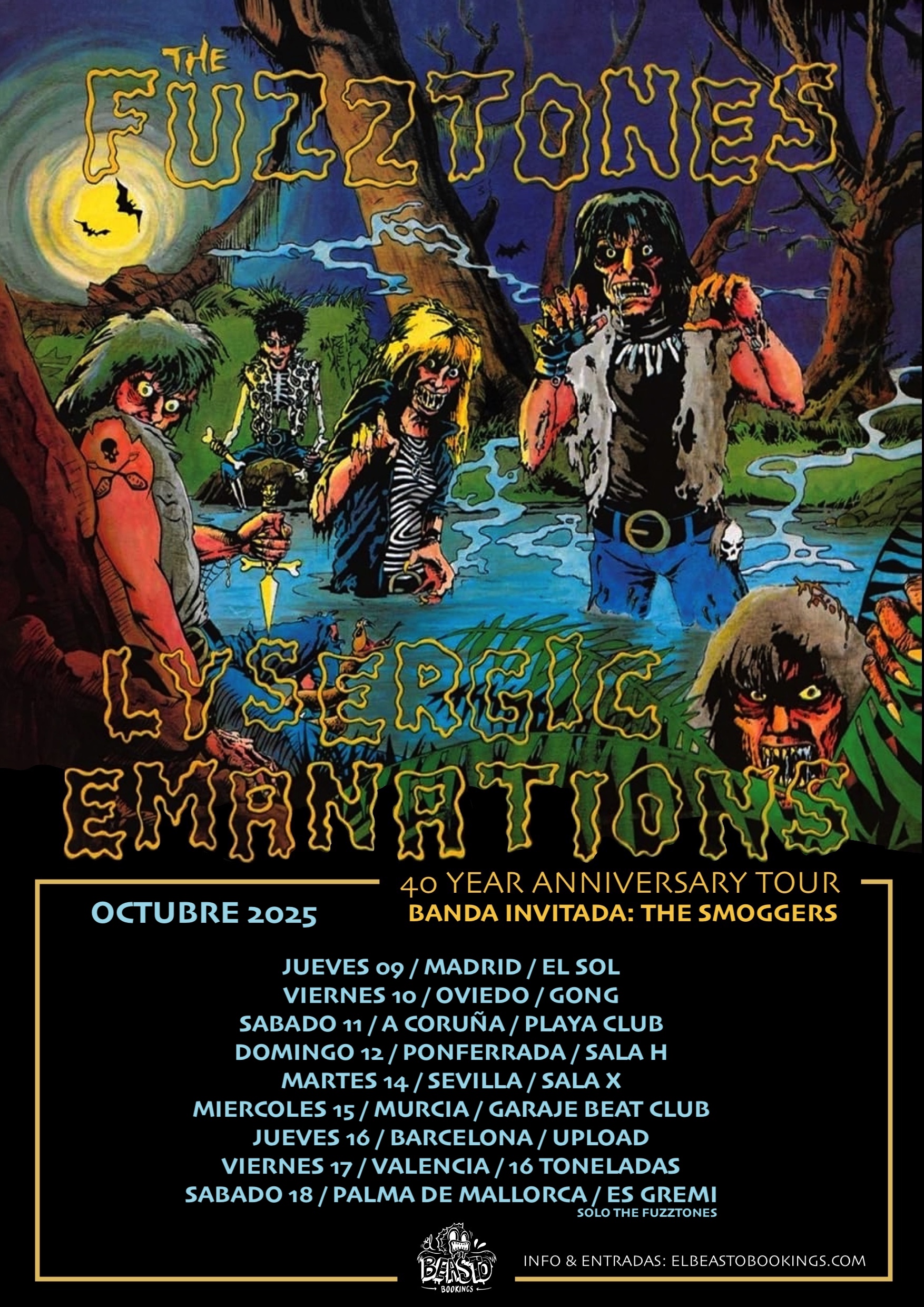 The FUZZTONES (USA) + The Smoggers en Madrid - Mutick