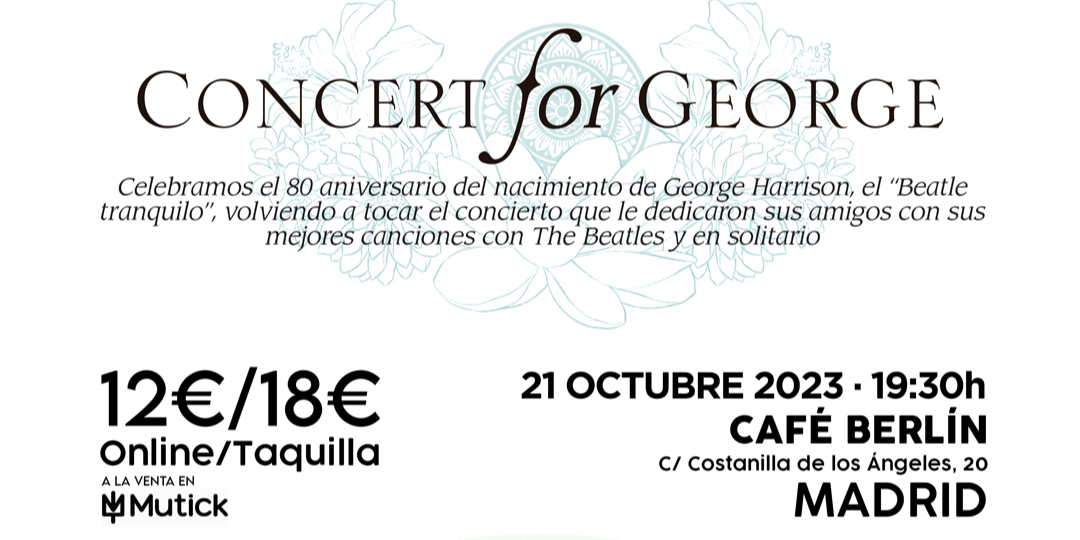HEY BULLDOGS presenta CONCERT FOR GEORGE en Madrid
