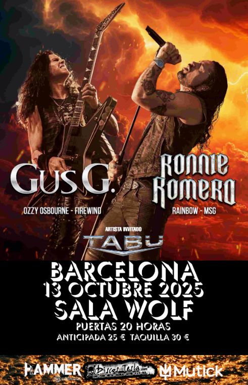 GUS G. + Ronnie Romero en Barcelona + Tabu - Mutick